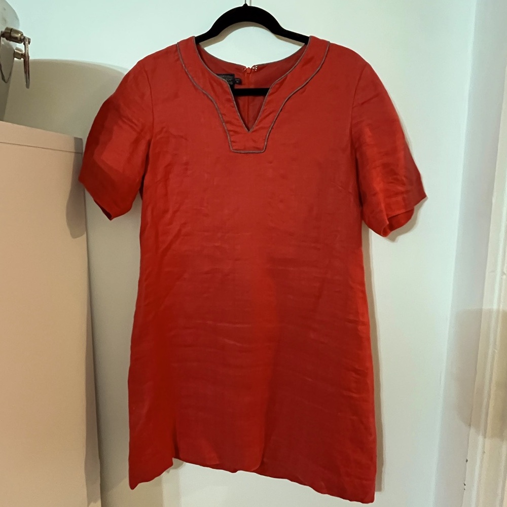Pendleton red linen dress size 10P